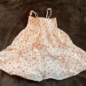 Janie and Jack Flamingo Print Sleeveless Dress Size 7